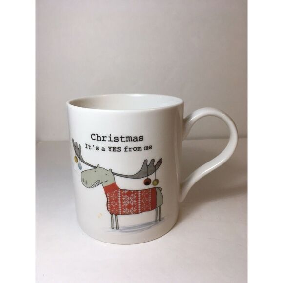 Rosie Made A Thing Mug -Christmas It's A Yes For Me Reindeer Coffee Tea Cup Mug - Picture 1 of 6